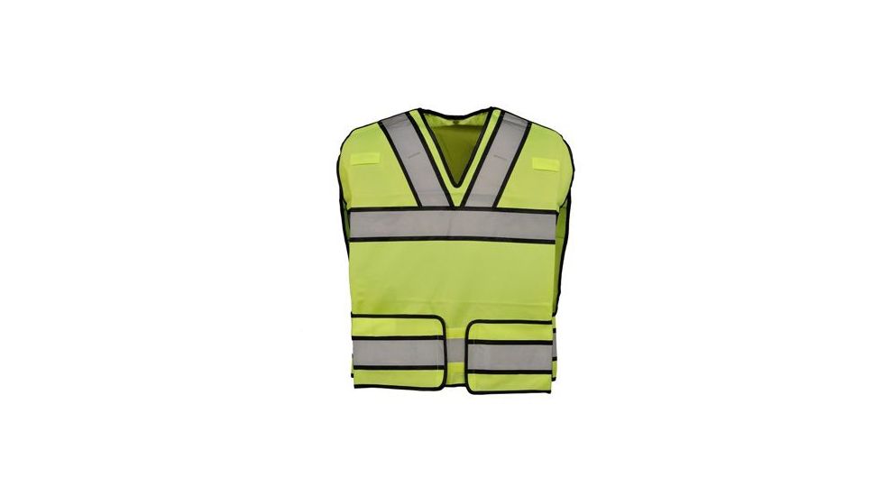 Gerber Outerwear Bright Star Vest with Silver Trim - Ansi 207-Ansi 107, Lime - Black, S-M 70ZL S/M
