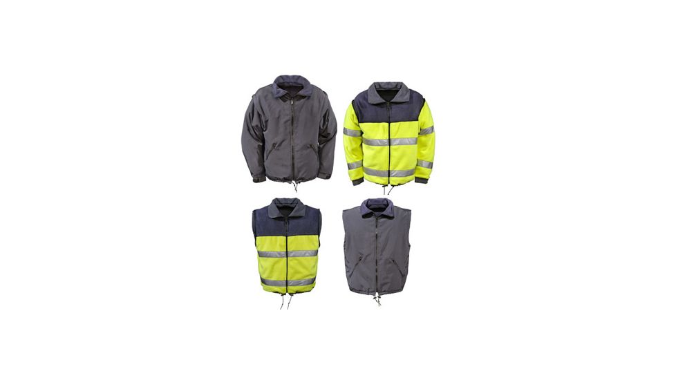Gerber Outerwear Cambio Reversible Convertible Jacket-Vest, Navy - Lime, XSR 71C1/L XSR