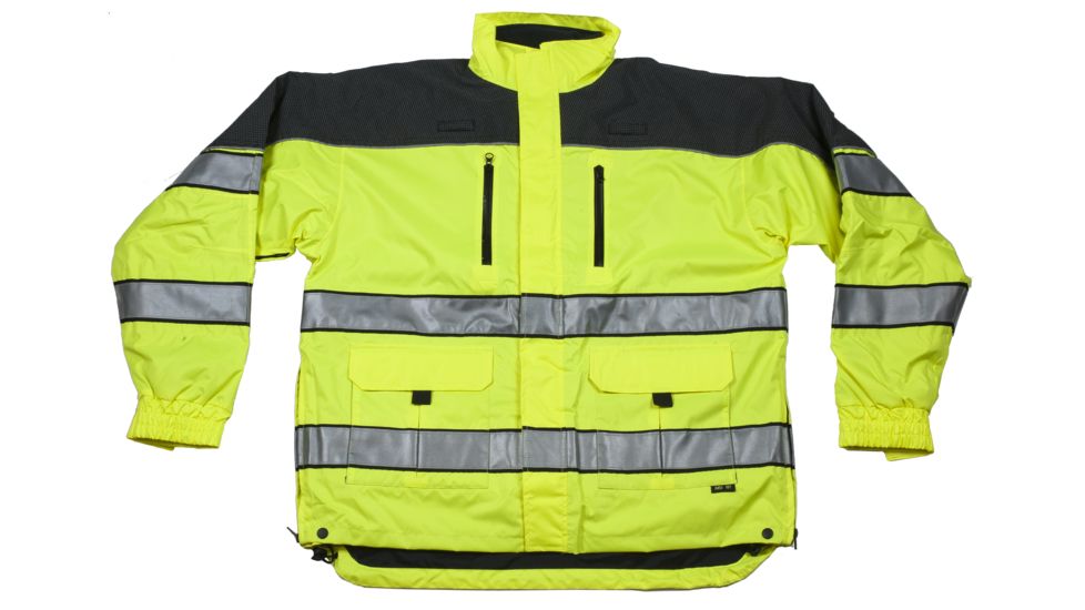 Gerber Outerwear Eclipse SX - Ansi 107 with Soft Shell Liner Jacket, Navy - Lime, LL 70RX1/L XXLL