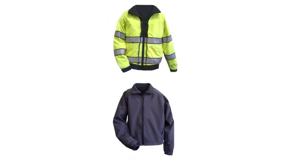 Gerber Outerwear Thriller SX Reversible with Soft Shell Liner Jacket, Navy - Lime, SR 71DX1/L SR