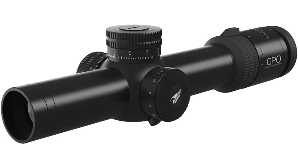 German Precision Optics GPOTAC 8X LPVO Rifle Scope, 1-8x24mm, 34mm Tube, FFP, HSi Reticle, Black Matte, RT820