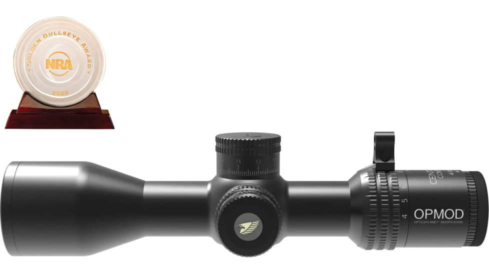 German Precision Optics OPMOD CENTURI SuperCompact 4-16x44mm 30mm Tube Rifle Scope, FFP, Mil-base PLRi Reticle, Black, RCX450 OP