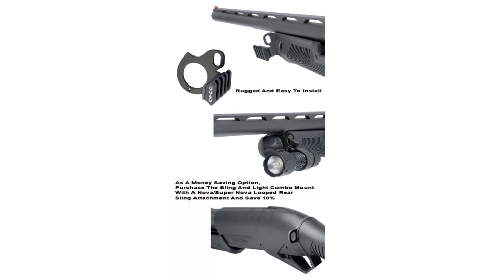 GG&amp;G Benelli Nova/ Supernova Sling and Flashlight Combo Mount, Black GGG-1691