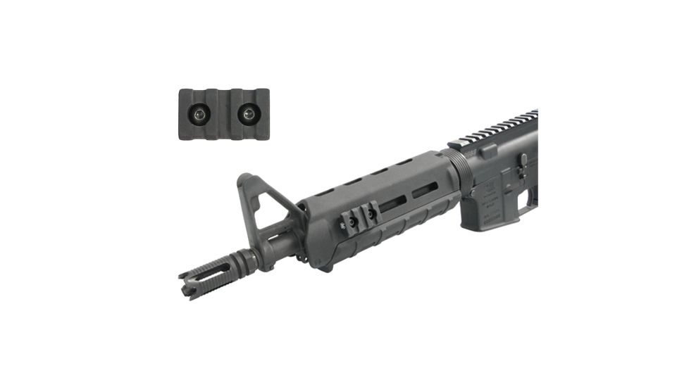 GG&amp;G M-LOK Three Slot Accessory Rail, Black GGG-1797