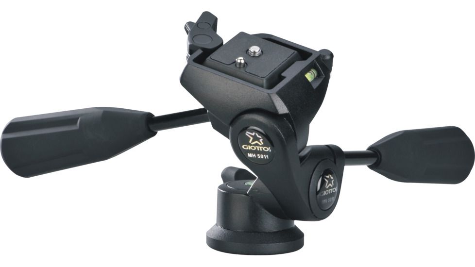 Giottos 3-Way Pan Head, 3 Bubble Levels - MH-5011