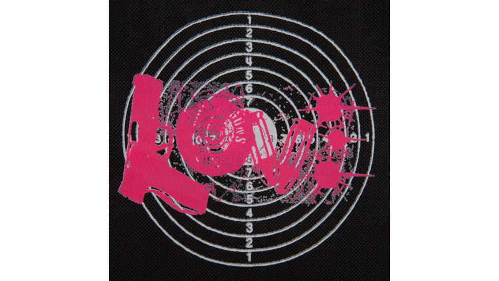 Girls With Guns 9075 Love Made Of Polyester With Black Finish, Pink Love Graphi