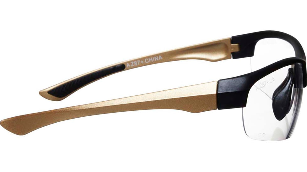 Girls With Guns Devotee Protective Shooting Safety Glasses, Gold/Brown Frame, Clear Lenses, One Size, 2371