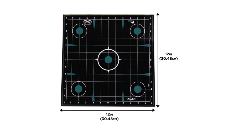 Girls With Guns Gwg Splash Adhesive Sight Grid Target, Teal/Black, 12X12, 15280
