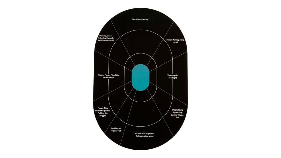 Girls With Guns Gwg Splash Self-Adhesive Oval Handgun Trainer Paper Target, Teal/Black, 12X18, 15283