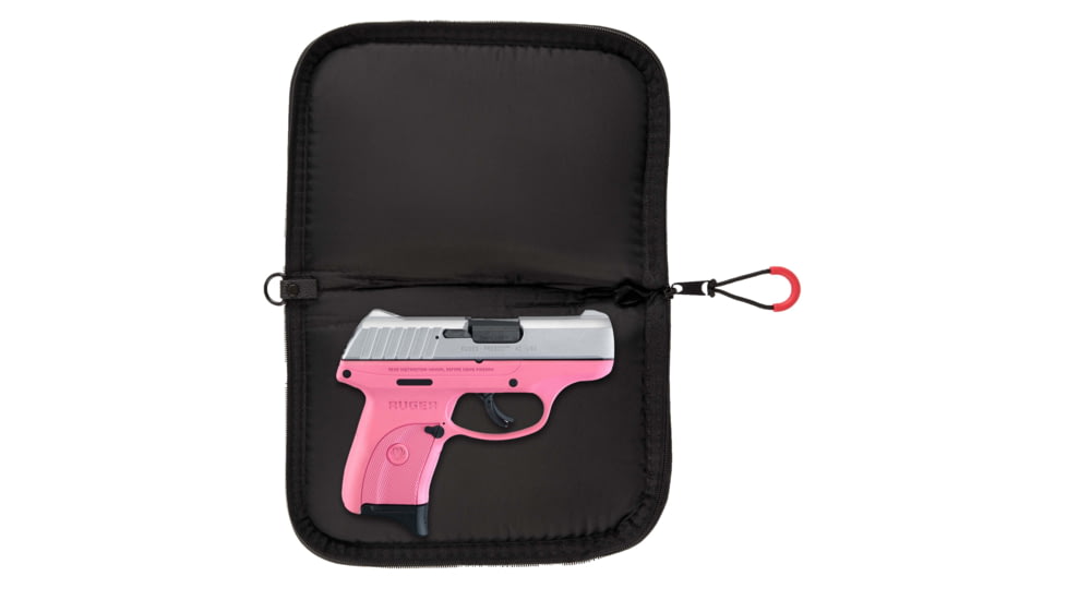 Girls With Guns Handgun Cases, 10 in Long, Full-Size, Lockable Keyring, Ultra-Soft Lining, Foam Padding, Navy w/GWG Freedom Graphic, 9071