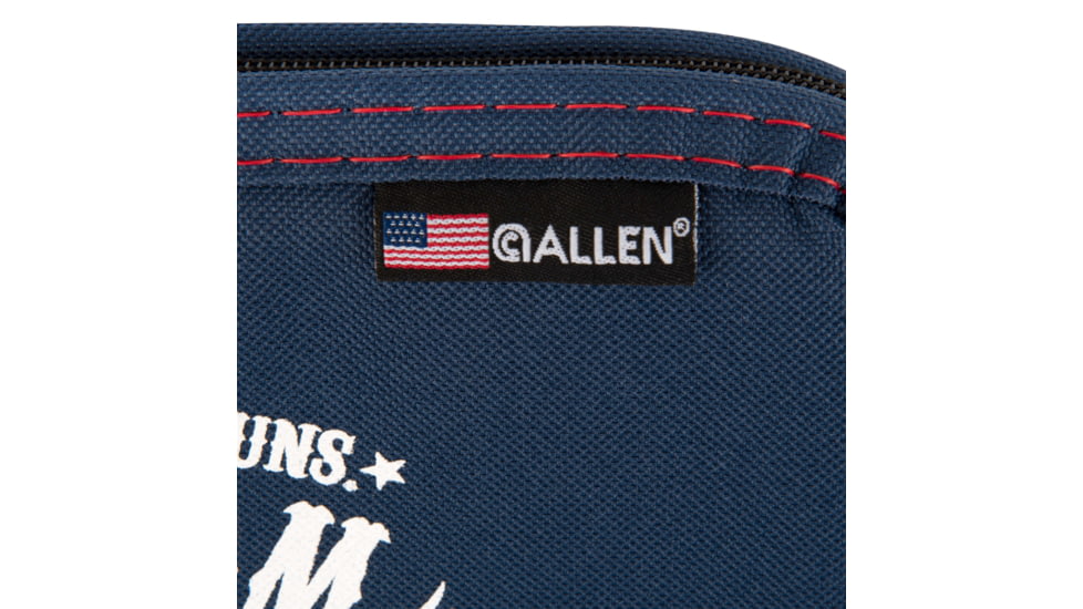 Girls With Guns Handgun Cases, 10 in Long, Full-Size, Lockable Keyring, Ultra-Soft Lining, Foam Padding, Navy w/GWG Freedom Graphic, 9071