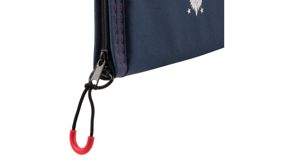 Girls With Guns Handgun Cases, 10 in Long, Full-Size, Lockable Keyring, Ultra-Soft Lining, Foam Padding, Navy w/GWG Freedom Graphic, 9071