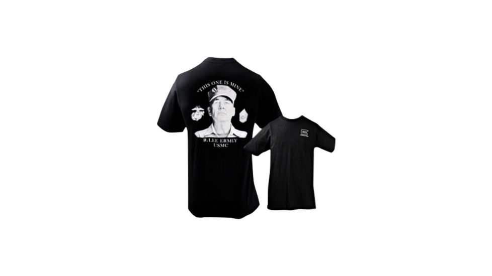 Glock Ermey Gunny Shirt - Men's, Black, Small GLKGA10061
