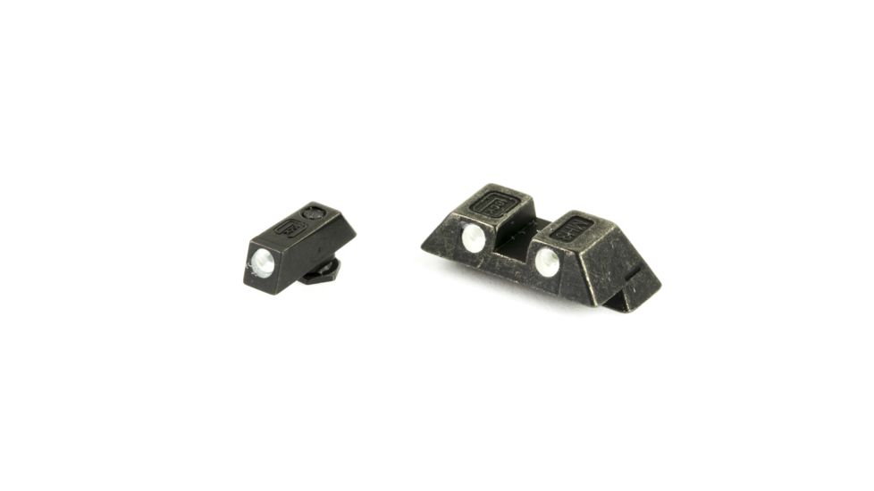 Glock G17/19/22/23/26/27/33/34/35/37/38/39 6.5MM Green Dot Steel Night Sight Set, Green, 6.5mm, GLSP39928