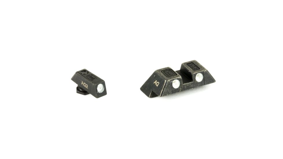 Glock G17/19/22/23/26/27/33/34/35/37/38/39 6.5MM Green Dot Steel Night Sight Set, Green, 6.5mm, GLSP39928