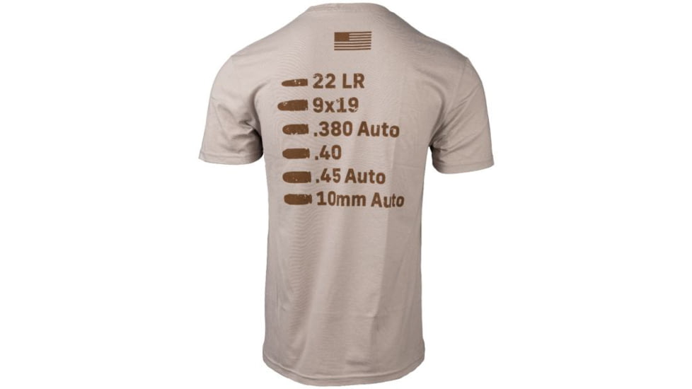 Glock Caliber Graphic T-Shirt - Men's, Tan, Large, AP96374