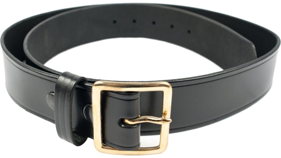 Gould &amp; Goodrich Pants Garrison Belt, 38, Brass Buckle, Black, B52-38BR