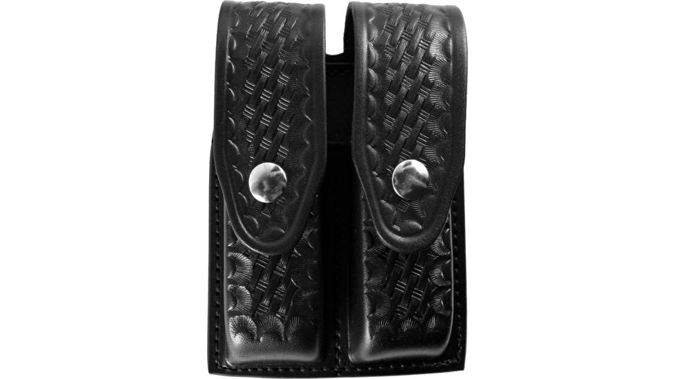Gould &amp; Goodrich Double Magazine Case w/Snap Closure, Basket, Standard Snap - Glock 20/21, Black, B627-4