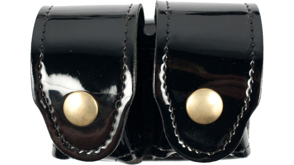 Gould &amp; Goodrich Speedloader Case, Brass Snap, Hi-Gloss, H162CLBR