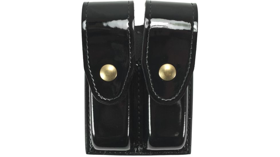Gould &amp; Goodrich Double Magazine Case, Brass Snap - Glock 20/21 &amp; Similar, Hi-Gloss, H627-4CLBR