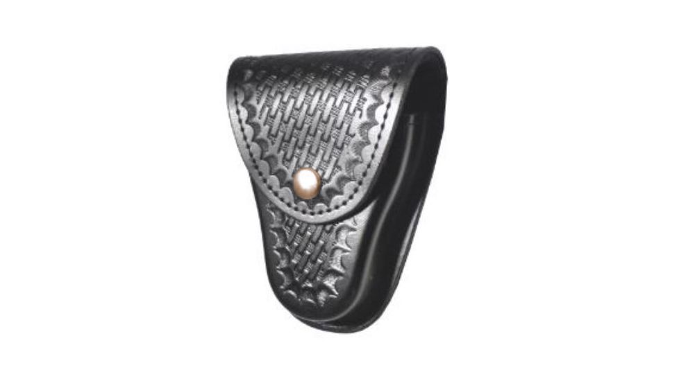 Gould &amp; Goodrich K-Force K80 Handcuff Case/Glove Pouch, Brass Hardware, Black Weave, K80WBR