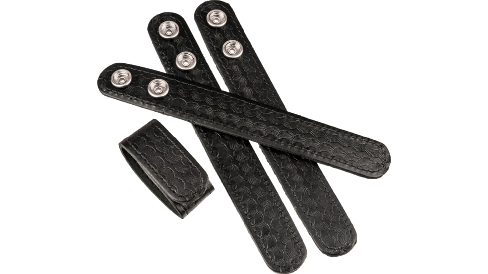 Gould &amp; Goodrich Belt Keepers - 4-Pack , Double Snap, Hidden, Black Weave, K76-4WHS