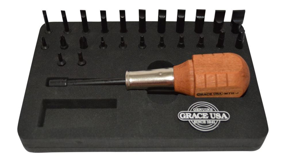 Grace USA Gunsmith Mag Tip Screwdriver Set, 24 Bit, Wood, GRMT24