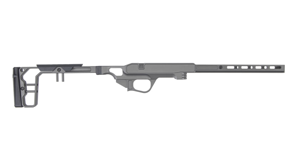 Grey Birch MFG La Chassis T1X Complete Aluminium Chassis System, Right Handed, 10in, Picatinny/M-LOK, Clear Hard Anodize, LaChassis-T1X-RH