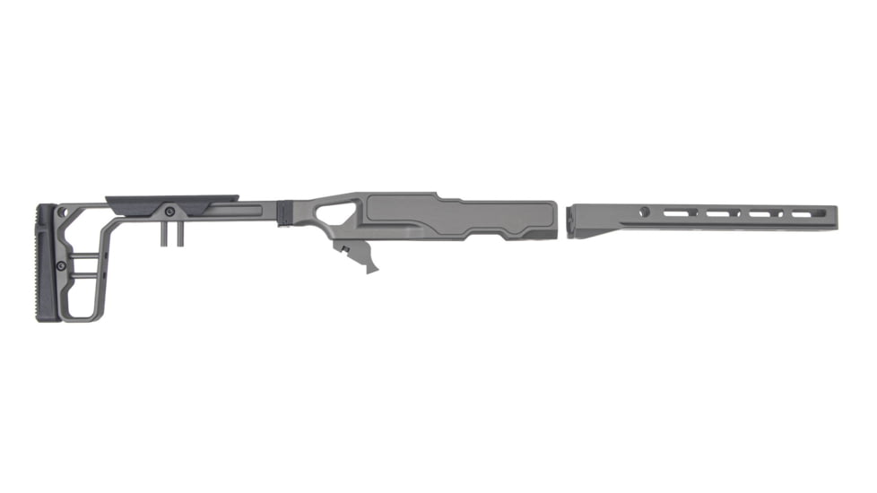Grey Birch MFG La Chassis TKD Complete Aluminum Chassis System, 10 in, Picatinny/M-LOK, Clear Hard Anodize, LaChassis-TKD
