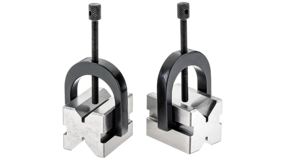 Grizzly Industrial V-Block Pair w/ Clamps 1-5/8in. H5608