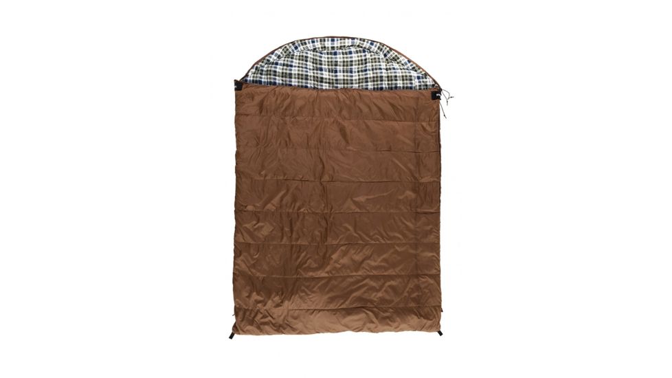 Grizzly Ripstop 2-Person +25 Degree Sleeping Bag, Brown, Large, 40011