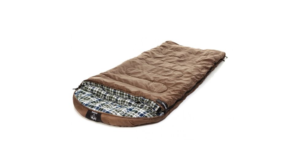 Grizzly Ripstop +25 Degree Sleeping Bag, Light Brown, Large, 40004