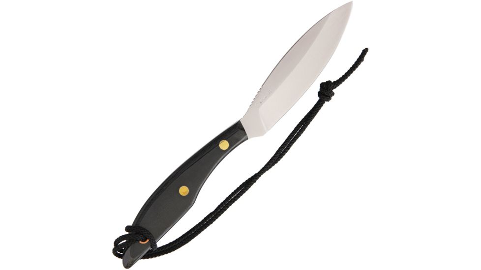 Grohmann Original Design Fixed Blade Knife, 4in, Black, Micarta Handle GRM1S