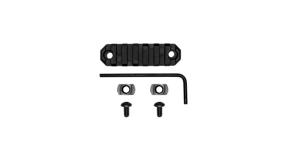 GrovTec US M-Lok Picatinny Rail, 3in, 7 Slot, Black, GTSW237