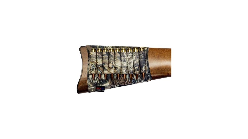 GrovTec US Buttstock Cartridge Shell Holder - Rifle Open Style, 9 Loops, True Timber, GTAC76