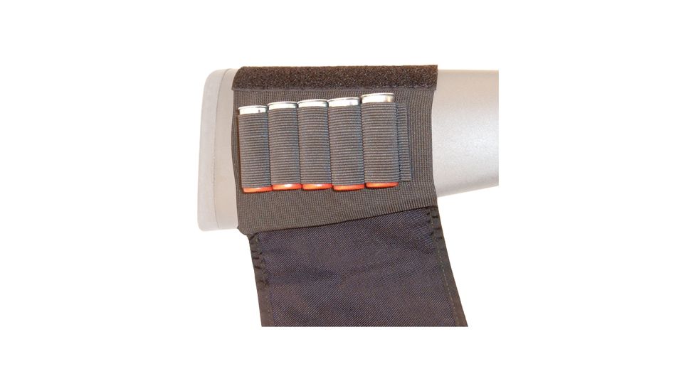 GrovTec US Buttstock Cartridge Holder w/Flap, Shotgun, Black, GTAC84
