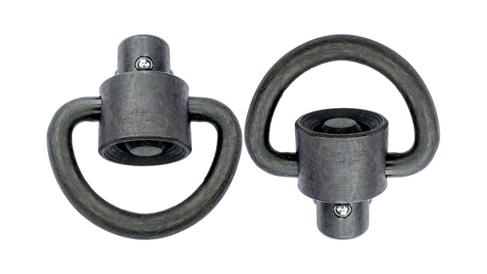 GrovTec US D-Loop Recessed Plunger Heavy Duty Push Button Swivel Set, Black, GTSW264