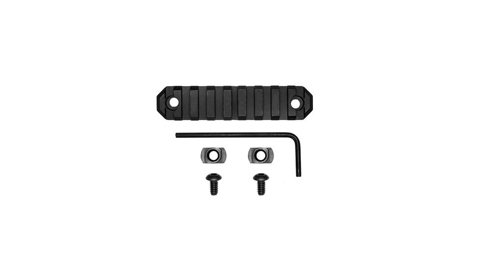 GrovTec US M-Lok Picatinny Rail, 3,8in, 9 Slot, Black, GTSW238