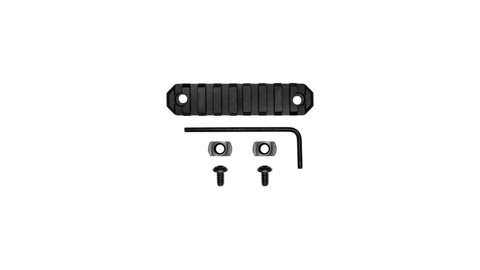 GrovTec US M-LOK Picatinny Rail, 3.8in, 9 Slots, Black, GTSW238