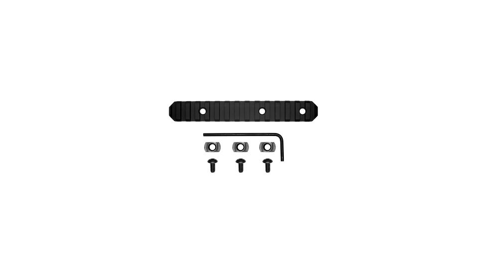 GrovTec US M-LOK Picatinny Rail, 6in, 15 Slots, Black, GTSW239