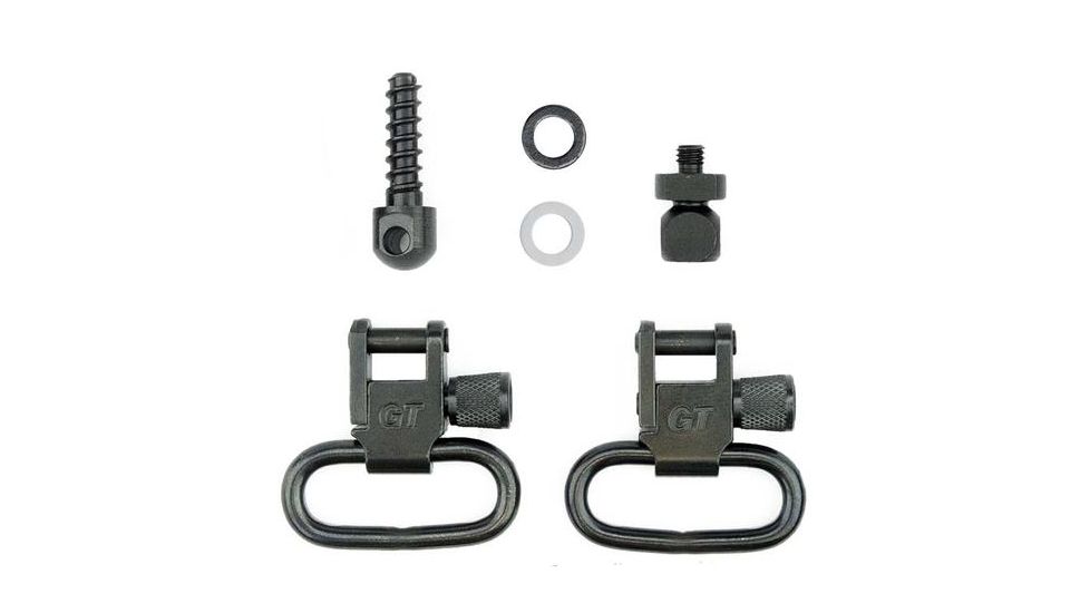 GrovTec US Ithaca M37/M87 &amp; Deerslayer Locking Swivel Set, Black, GTSW26