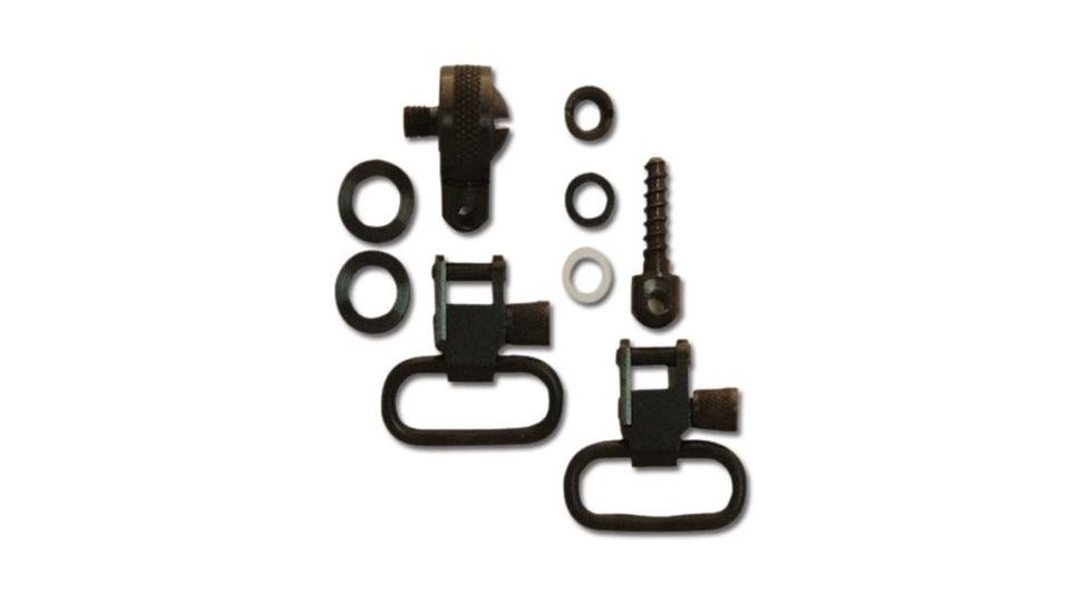 GrovTec US Shotgun Locking Swivel Set, For Most Pump and Autos w/ Replacement Magazine Cap, Black, GTSW33