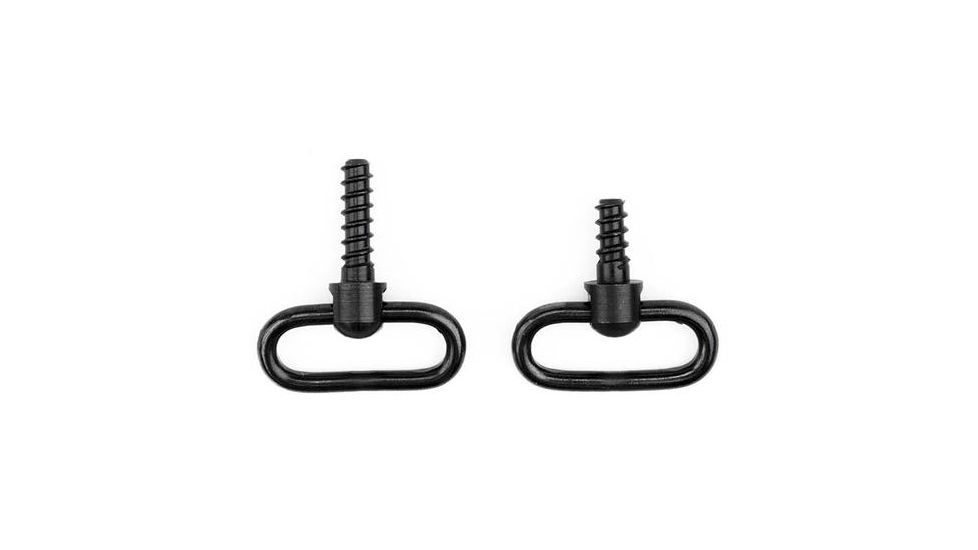GrovTec US Non-Detachable Locking Swivel Set, 1in Loop, Wood Screw Forend, Black, GTSW78