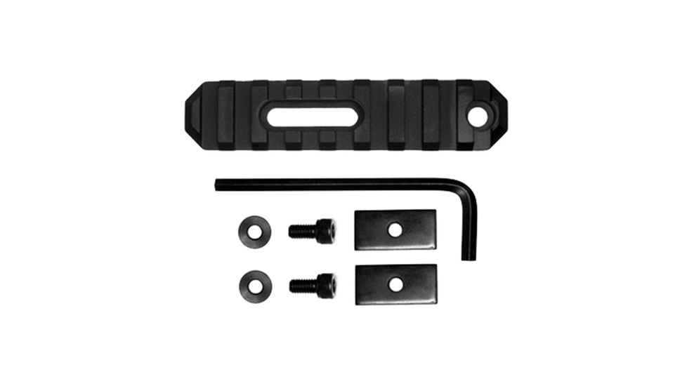 GrovTec US Stock AR Picatinny Rail, 3.8in, 9 Slot, Black, GTSW190