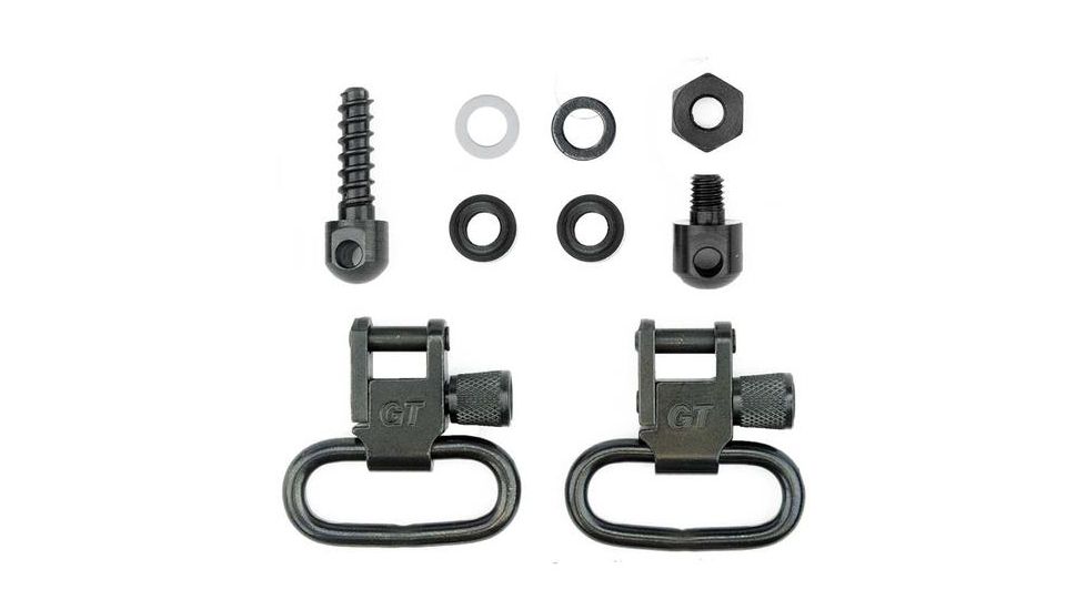 GrovTec US 0.25in Machine Sckrew Locking Swivel Set, Black, GTSW13
