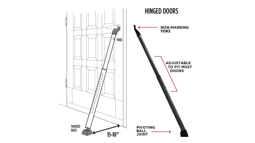 Guard Dog Security DoorKeeper Adjustable Door Security Bar, Teal, One Size, DS-GDDK-TL