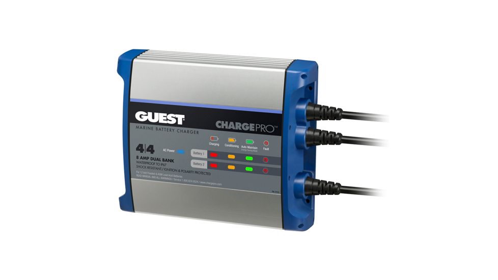 Guest On-Board Battery Charger 8A / 12V - 2 Bank - 120V Input 68277