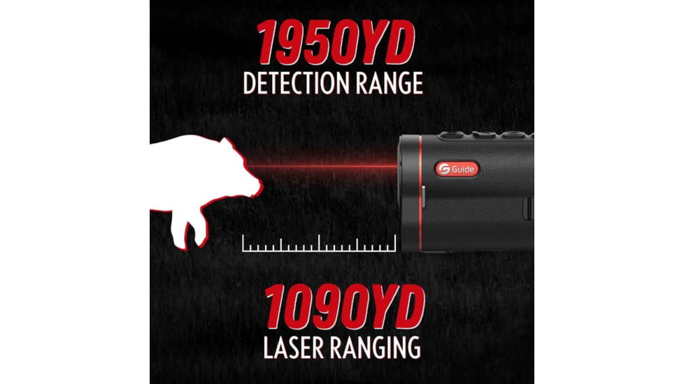 Guide Sensmart TD 633 2x35mm 30mm Tube Thermal Imaging Monoculars, LRF, Black, TD633L