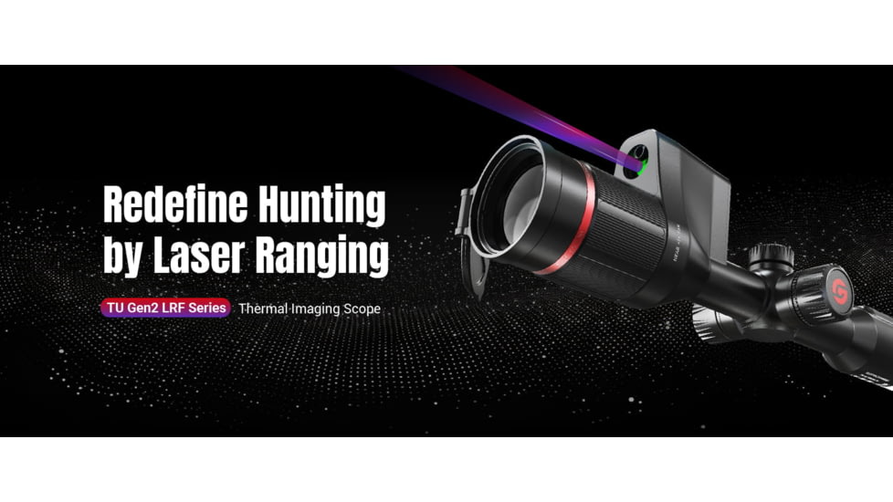 Guide Sensmart TU Series TU451 3.8-15.2x50mm Thermal Rifle Scope and Range Finder, 400x300, Black, TU451LRF