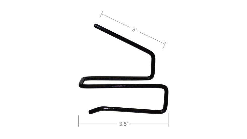 Gun Storage Solutions Back Over Handgun Hangers, Pack of 2, Black, GSSBOHH2